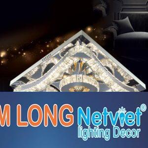 Đèn mâm ốp trần vuông trang trí Ø600*H180, Led 3 màu ánh sáng