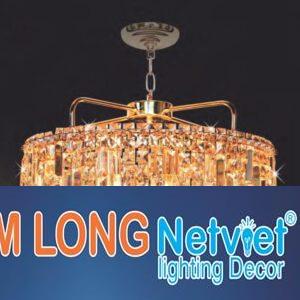 Đèn chùm pha lê phong cách cổ điển Ø550*H400+500 - E14*12 Lamp