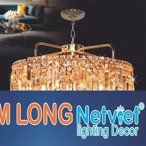 Đèn chùm pha lê phong cách cổ điển Ø800*H400+500 - E14*18 Lamp