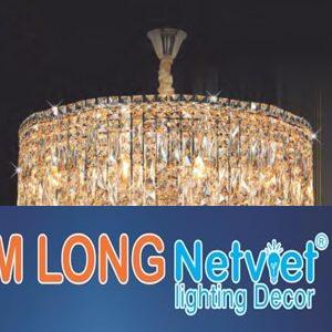 Đèn chùm pha lê phong cách cổ điển Ø600*H500+500 - E14*12 Lamp