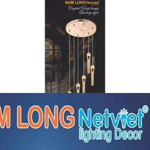 Đèn chùm pha lê cao cấp Ø350*H1100, LED Ánh Sáng Vàng