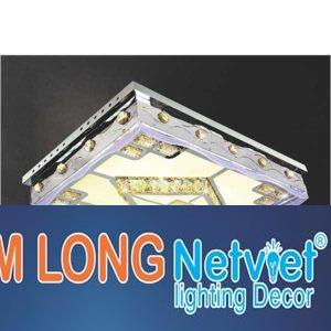 Đèn ốp trần Led chữ nhật kiểu sang trọng Ø750*550*H160, Ánh sáng trắng, vàng, trung tính