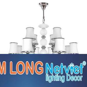 Đèn chùm nến Ø900*H700+500, E14*12 lamp, 9 crystals 1 K9