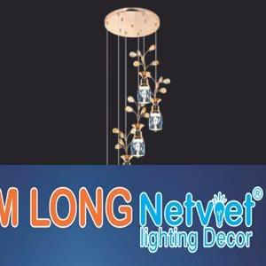 Đèn chùm trang trí led ánh sáng trung tính Ø350*H1500
