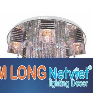 Đèn ốp trần Led tròn Ø500*H250, E27*5 lamp, LED color changer, remote