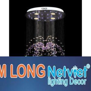 Đèn thả pha lê xoắn Ø450*H700, Led 3W*4 lamp, 3 chế độ, 85 crystals 1 K9