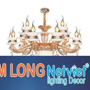 Đèn chùm nến Ø900*H600+500, E14*15 lamp, 21 large crystals K9