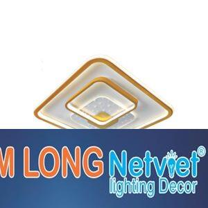 Đèn mâm ốp trần vuông trang trí Ø500*H100, Led 3 màu ánh sáng