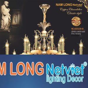 Đèn chùm đồng phong cách cổ điển Ø900*H650+600, E14*16 lamp