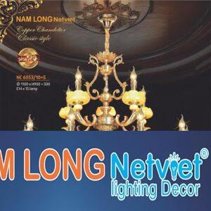 Đèn chùm nến đồng phong cách cổ điển Ø1100*H900+500 - E14*15 Lamp