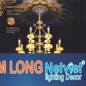 Đèn chùm nến đồng phong cách cổ điển Ø1150*H1200+500 - E14*24 Lamp