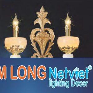 Đèn tường nến đồng phong cách cổ điển Ø350*H450 - E14*2 Lamp