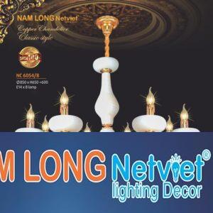 Đèn chùm đồng phong cách cổ điển Ø850*H650+600, E14*8 lamp