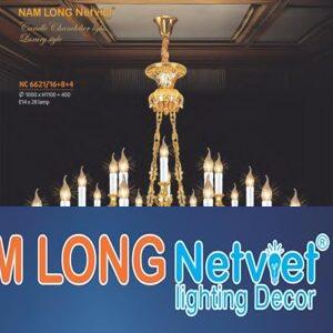 Đèn chùm nến phong cách trang trọng Ø1000*H1100+400 - E14*28 Lamp