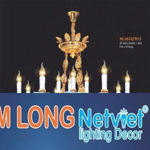 Đèn chùm nến phong cách trang trọng Ø900*H900+400 - E14*15 Lamp
