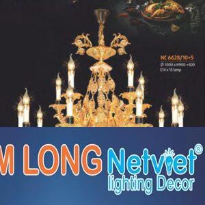 Đèn chùm nến phong cách trang trọng Ø1000*H900+400 - E14*15 Lamp