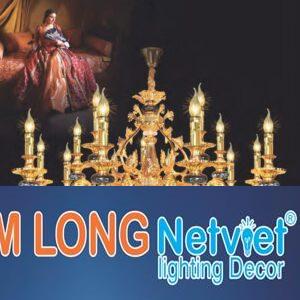 Đèn chùm nến phong cách trang trọng Ø1000*H600+400 - E14*15 Lamp