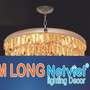 Đèn chùm pha lê phong cách cổ điển Ø800*H300+500 - E14*22 lamp