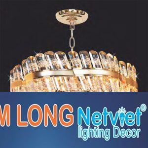 Đèn chùm pha lê phong cách cổ điển Ø600*H300+500 - E14*12 lamp