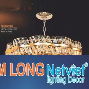 Đèn chùm pha lê phong cách cổ điển Ø750*H300+500 - E14*16 lamp