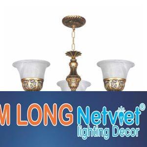 Đèn chùm cổ điển Ø600*H400+400, E27*3 lamp
