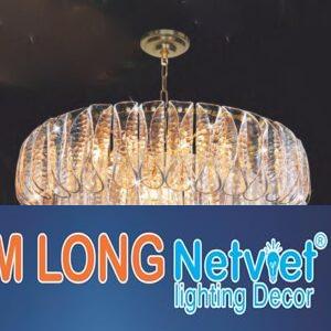 Đèn chùm pha lê phong cách cổ điển Ø800*H500+500 - E14*12 lamp