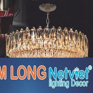 Đèn chùm pha lê phong cách cổ điển Ø800*H450+500 - E14*21 Lamp