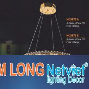 Đèn thả trần Pha Lê trang trí Ø800*H230+700 - E14*16 lamp