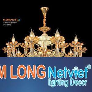 Đèn chùm pha lê Netviet Ø1000 x H750 + 500, E14 x 15 lamp