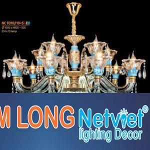 Đèn chùm pha lê Netviet Ø1000 x H800 + 500, E14 x 15 lamp