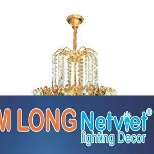 Đèn chùm pha lê cao cấp Ø500*H500+400, E14*8 lamp, 37 crystals