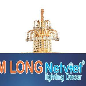 Đèn chùm pha lê cao cấp Ø550*H500+400, E14*10 lamp, 85 crystals