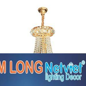Đèn chùm pha lê cao cấp Ø600*H500+400, E14*10 lamp, 154 crystals