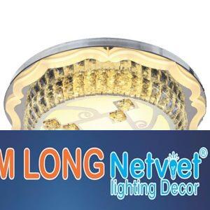 Đèn ốp trần Led tròn Ø480*H100, 3 màu ánh sáng, remote