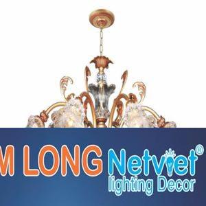 Đèn chùm cổ điển Ø900*H500+400, E27*1 lamp, E14*8 lamp