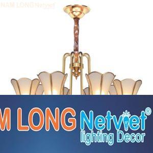 Đèn chùm đồng cao cấp Ø900*H700+600, E14*8 lamp