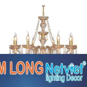 Đèn chùm nến Ø800*H700+600, E14*8 lamp, 23 large crystals K9, 36 small crystals K9 NC 2033/8