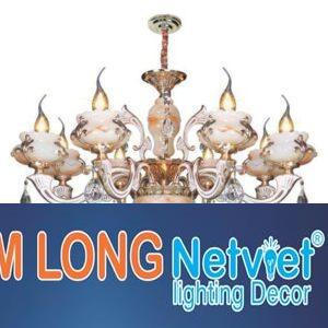 Đèn chùm nến Ø800*H600+400, E14*8 lamp, 23 large crystals K9