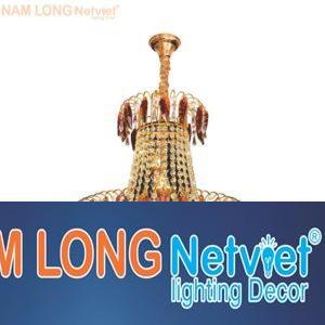 Đèn chùm pha lê cao cấp Ø500*H600+400, E14*10 lamp, 61 crystals, 76 Pcs