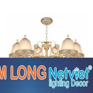 Đèn chùm cổ điển Ø800*H400+400, E27*8 lamp