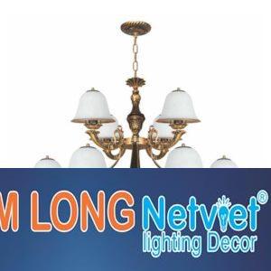 Đèn chùm cổ điển Ø800*H800+400, E27*15 lamp
