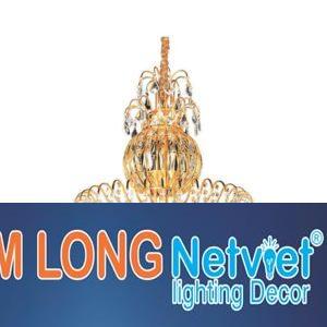 Đèn chùm pha lê cao cấp Ø600*H600+400, E14*10 lamp, 163 crystals