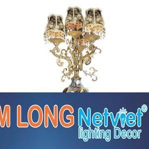 Đèn ngủ trang trí, đồng cao cấp Ø400*H1000, Dimer E14*4