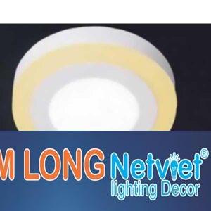 Đèn Downlight nổi trần Led Vuông 18W+6, Ø245*H40