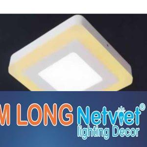 Đèn Downlight nổi trần Led Vuông 12W+6, L195*W195*H40