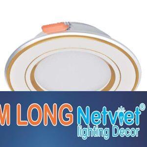 Đèn Downlight âm trần Led Tròn 7W, Ø135*H40, khoét lỗ Ø110, ánh sáng trắng và vàng