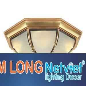 Đèn mâm ốp trần đồng cao cấp Ø500*H170, E27*4