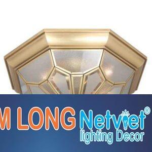 Đèn mâm ốp trần đồng cao cấp Ø440*H200, E27*4