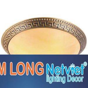 Đèn mâm ốp trần đồng cao cấp Ø300*H150, E27*2