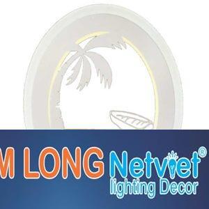 Đèn vách cổ điển L205*H265, LED 24W, hình cây dừa và con thuyền